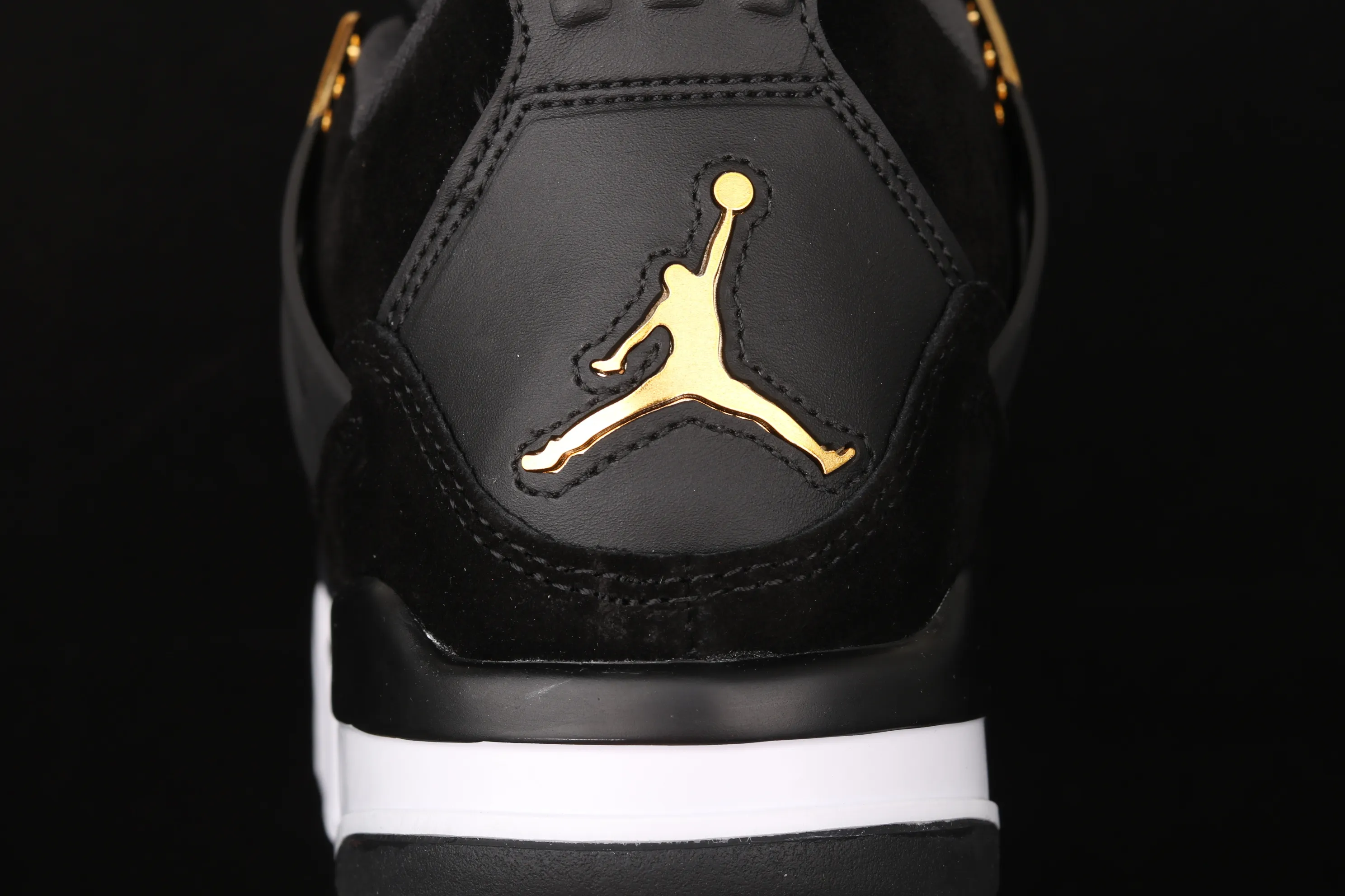 All categories Air Jordan Jordan series basketball shoes Air Jordan 4 G version Air Jordan 4 Retro AJ4 Joe 4 black gold suede basketball shoes 308497-032